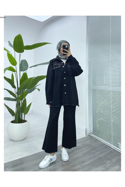 YEDİLALE ΣΕΤ Τζιν με Κουμπιά Λουλούδια 4991