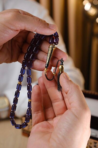 dergah tesbih Diamond Gümüş Serisi Ateşi Sıkma Kehribar Tesbih