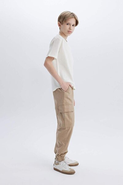 DeFacto Erkek Çocuk Kargo Jogger Standart Paça Gabardin Pantolon Z1572A625SP