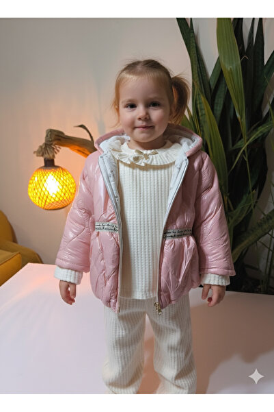 Merry Angel Kids Eid-Themed Baby Girl Three-Piece Set (Sweatshirt with Snap F...