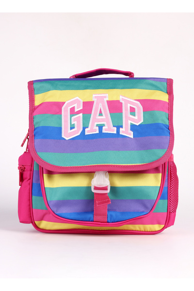 GAP Kids Çok Renkli Kız Çocuk 30x28x11 cm Sırt Çantası KAPAKLI SIRT ÇANTASI