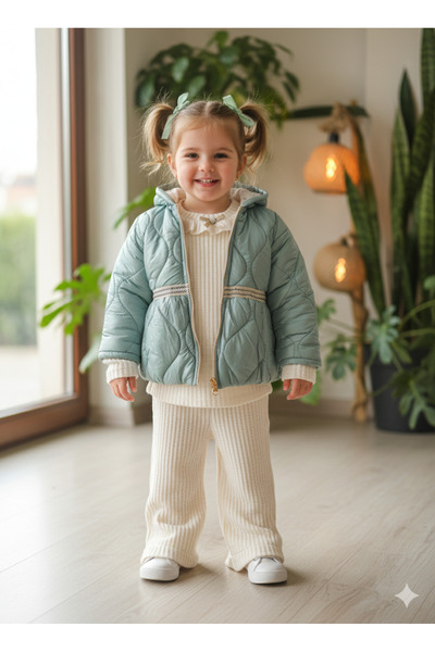 Merry Angel Kids طقم ثلاثي للأطفال البنات مناسب للعيد (سويت شيرت برباط على ال...