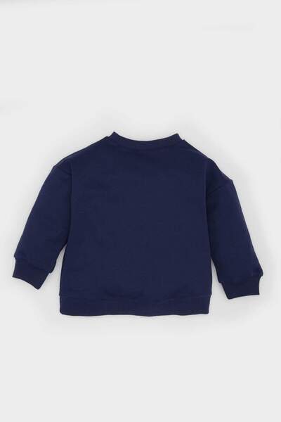 DeFacto Erkek Bebek Bisiklet Yaka Dinozor Baskılı Sweatshirt E3675A525SP