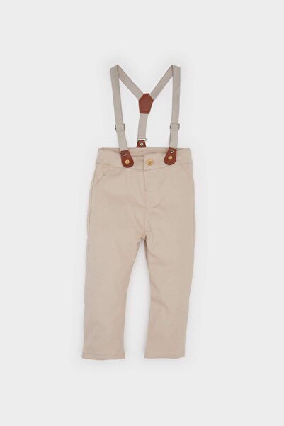 DeFacto Baby Boy Standard Leg Suspender Gabardine Pants E2236A525Sp