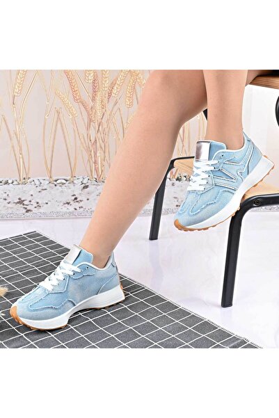 Tmall Pantofi sport pentru femei, denim, D1434, albastru deschis