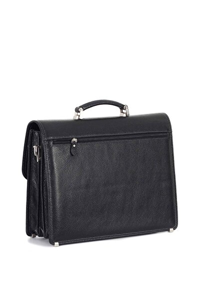 Aka Deri Black Leather Classic Briefcase - 290 2