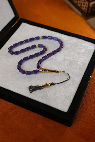 dergah tesbih Diamond Gümüş Serisi Ateşi Sıkma Kehribar Tesbih