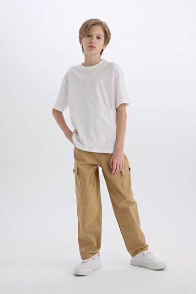 DeFacto Erkek Çocuk Loose Fit Standart Paça Gabardin Pantolon D3406A825SP