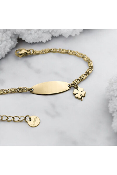 Satürn Silver Kuyumculuk Çelik İsimli Bebek Çocuk Bileklik Künye Kararma Yapmaz