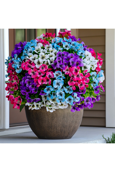 Arkotex Set 8 buchete de flori artificiale, panseluțe, ARKOTEX, rezistente la...