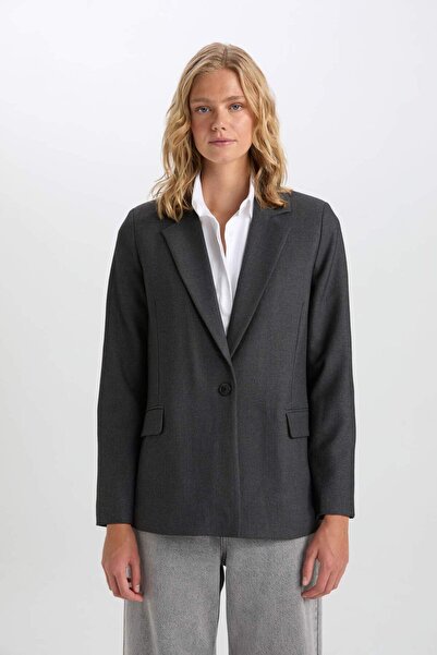 DeFacto Oversize Wide Fit Double Breasted Lapel Blazer Jacket A4173Ax24Au