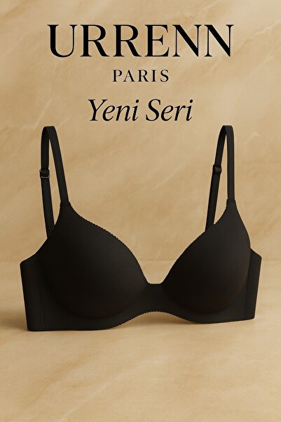 Urrenn Wireless Laser Cut Seamless Bra |   Women's Ghost Bra | Invisible, Comfortable, Non-Marking Black