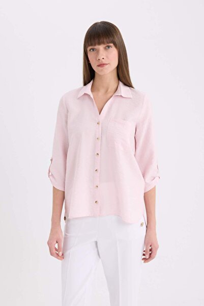 DeFacto Regular Fit Basic Düz Uzun Kollu Gömlek M9407AZ25SP