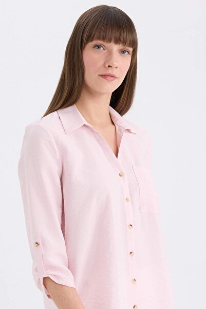 DeFacto Regular Fit Basic Düz Uzun Kollu Gömlek M9407AZ25SP
