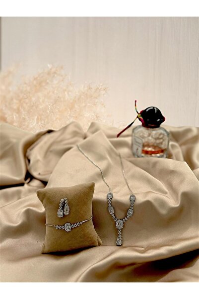 Vinces 925 Ayar Baget Kesim Gümüş Prenses Düğün Seti - Lumina-X