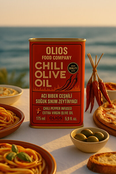 olios food company acı biber çeşnili zeytinyağı