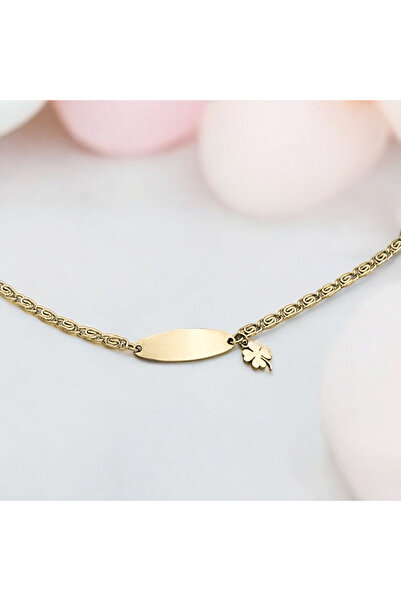 Satürn Silver Kuyumculuk Çelik İsimli Bebek Çocuk Bileklik Künye Kararma Yapmaz