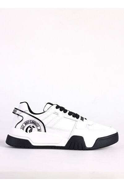 Just Cavalli Beyaz-Siyah Erkek deri Sneaker FONDO STYLE DIS. 3
