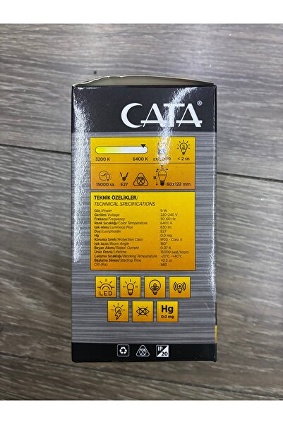 Cata Şarjlı Led Ampül Ct4229 Beyaz ışık