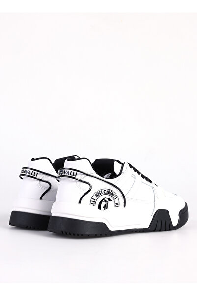 Just Cavalli Beyaz-Siyah Erkek deri Sneaker FONDO STYLE DIS. 3