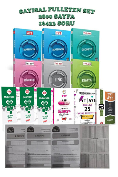 Başat Yayınları Tyt-ayt Sayısal Fulleten Set (soru Bankası-yaprak Test-deneme...