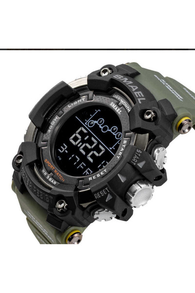 SMAEL Military Watch for Men, SMAEL, Waterproof, LED Display, Green