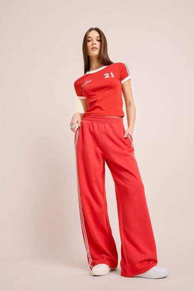 DeFacto Coool Wide Leg Eşofman Altı Basic Düz Beli Lastikli Geniş Bol Paça E5374AX25SP