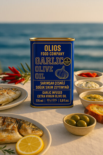 olios food company sarımsak çeşnili zeytinyağı