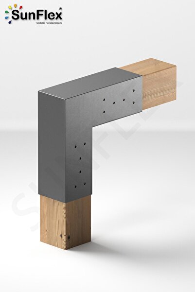 9 X 9 Ahşap Kirişler Için Lflex 2 Kollu Pergola Köşe Braketi