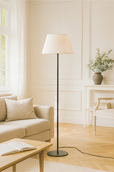 HOMİNG Homing Mono Metal Lambader Ekru Krem Başlık 152 cm 241801