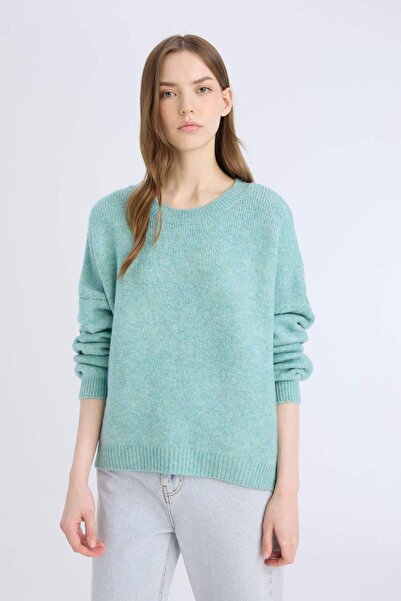 DeFacto Oversize Wide Fit Crew Neck Knitwear Sweater E9168Ax24Cw