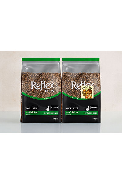 Reflex Plus Tavuklu Yavru Kedi Maması 1 KG X 2 (2 KİLO) 2 Li Fırsat Paketi