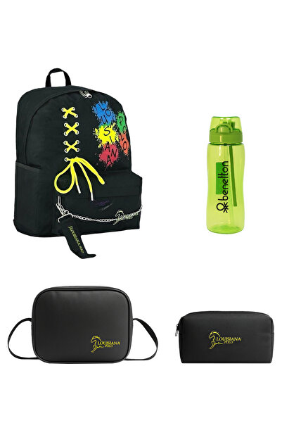 louisiana polo School Set – Bag + Thermal Nutrition + Pen Holder + Red Flask Multicolor 1141