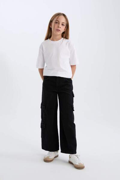 DeFacto Wide Leg Girls' Jeans - D7373A825Sm