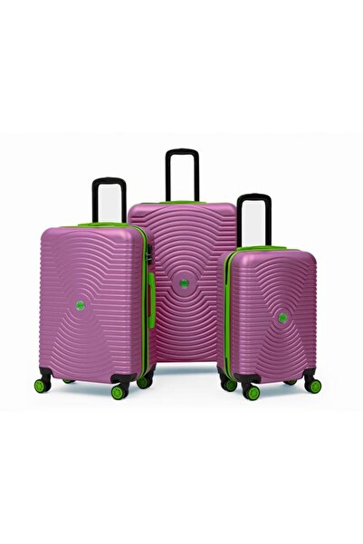 louisiana polo 3'lü Valiz Seti Büyük Boy - Orta Boy - Kabin Boy Rose 1169