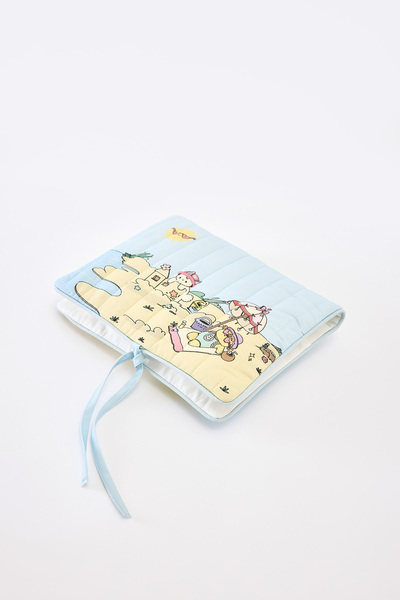 Atelier Babbi مناديل مبللة وحقيبة قماشية 100% قطن - شاطئية/للفتيات