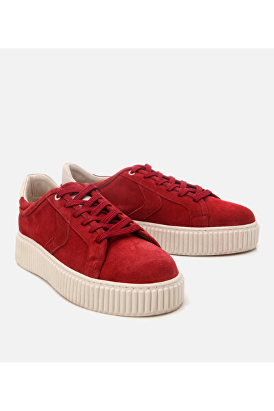 Hotiç Men's Suede Leather Red Casual Shoes