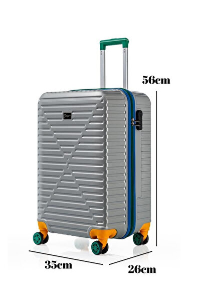 louisiana polo Kabin Boy %100 Polikarbon Valiz 4x2 Teker Gri 1088