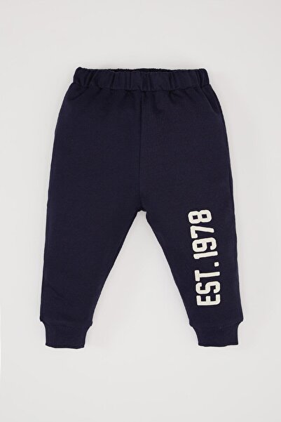 DeFacto Erkek Bebek 2li Takım Bisiklet Yaka Baskılı Sweatshirt Beli Lastikli Eşofman Altı D7739A525SP