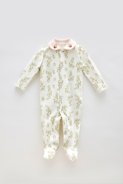 Atelier Babbi 100% Cotton Baby Romper - Strawberry