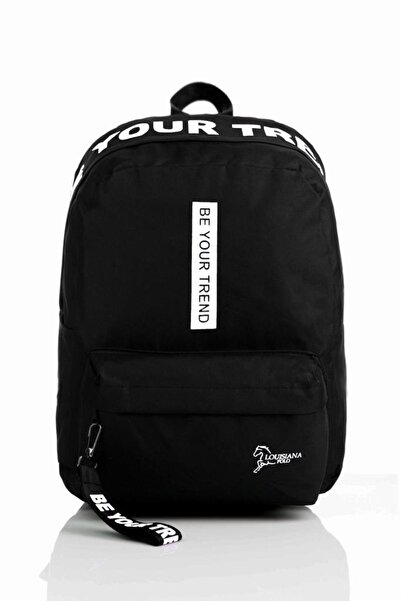 louisiana polo Laptop Bölmeli Okul Çantası Be Your Trend Siyah Beyaz 1140