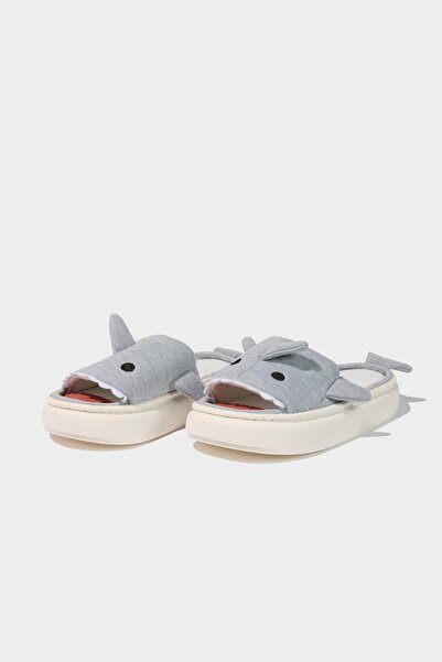 DeFacto Men's Animal Figured Flat Sole House Slippers E2291Ax24Wn