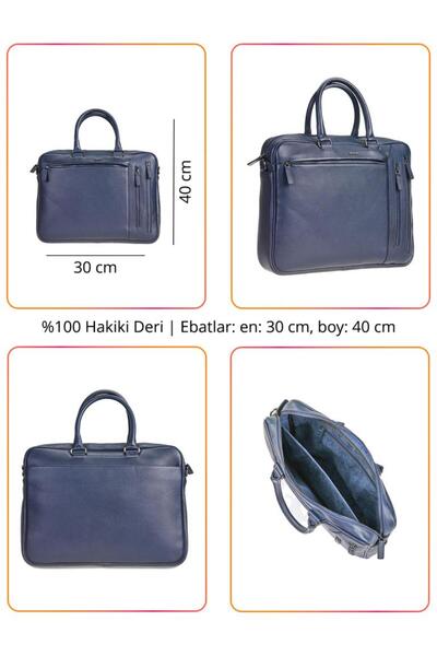 louisiana polo Men's Genuine Leather Black Briefcase - Grande 6883