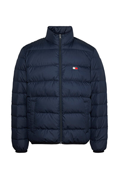 Tommy Jeans DOWN FLAG JACKET Dik Normal Nakışlı Lacivert Erkek Mont DM0DM1961...