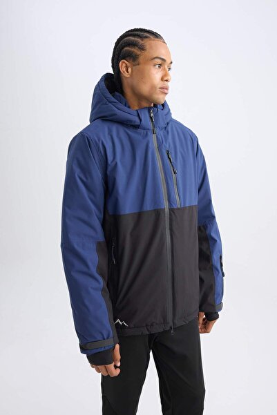 DeFacto Defactofit Waterproof Ski Jacket Waterproof Hooded Fleece Lined with Zipper Pockets D1823Ax24Wn