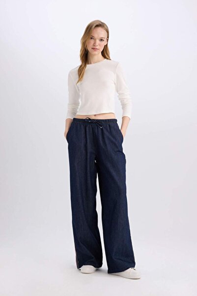 DeFacto Pantaloni lungi din denim cu talie înaltă E3871AX25SP