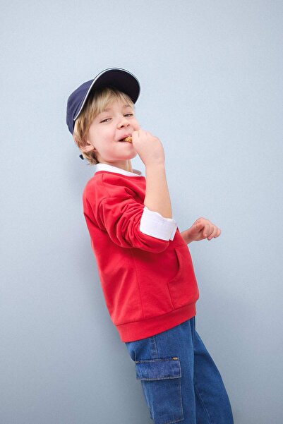 DeFacto Baby Boy Crew Neck Printed Sweatshirt D7757A525Sp