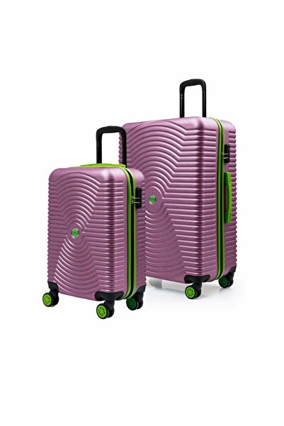 louisiana polo 2'li Valiz Seti Büyük Boy - Kabin Boy Rose 1169