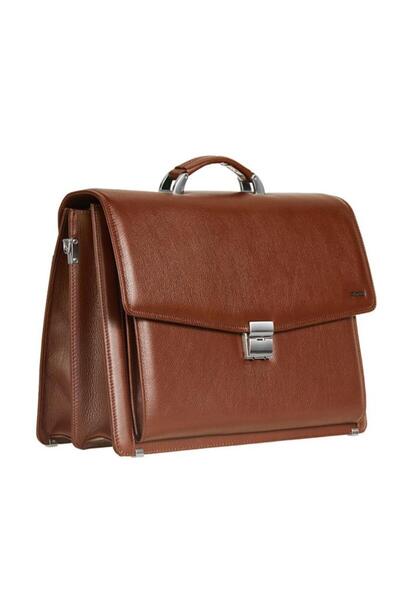 louisiana polo Grande Men's Genuine Leather Briefcase Brown 4211