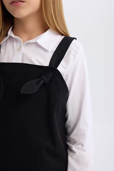 DeFacto Kız Çocuk Askılı Gabardin Salopet Elbise D9306A825SP